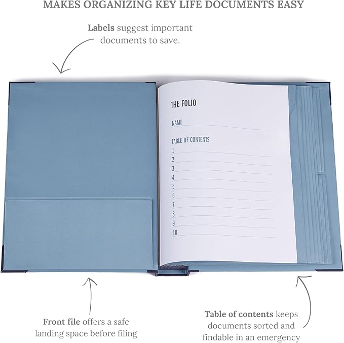 Savor|2025 Updated Edition Family Emergency Binder ™ | Custom Dyed Cloth Expanding File Folder for Important Papers, Babysitter Binder, Birth Certificates, Social Security Cards, Passports, Photos