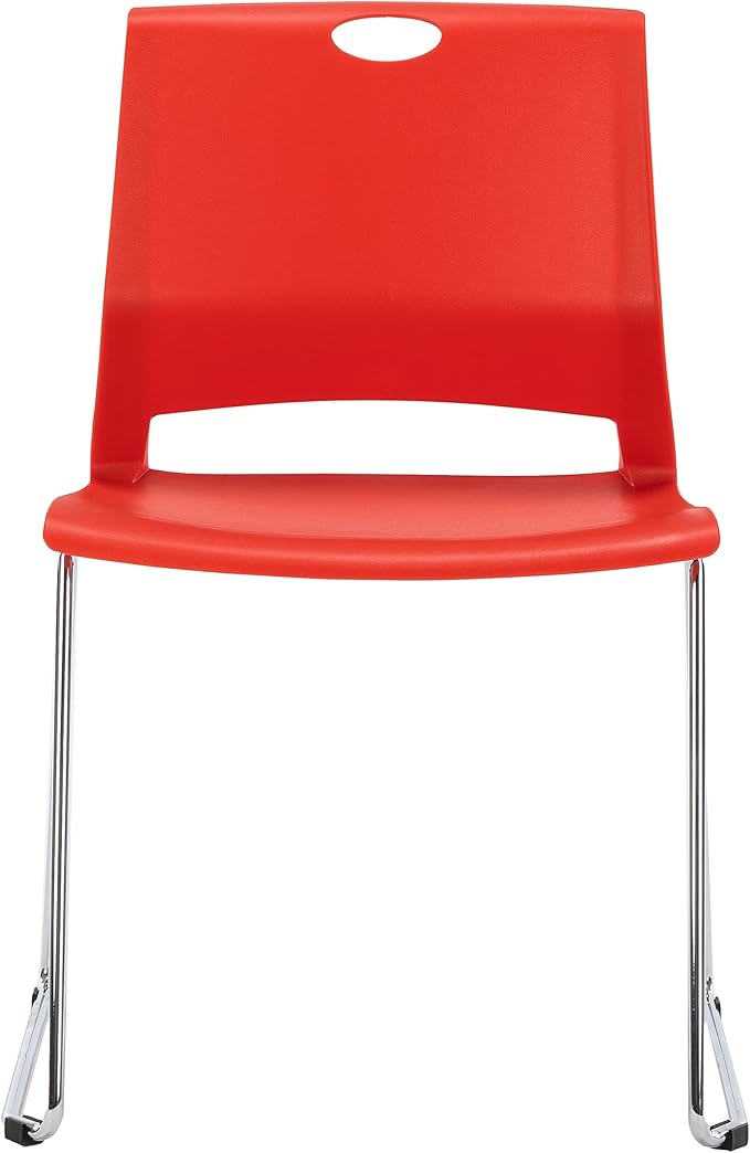 Sidanli Red Stacking Chairs-Set of 4