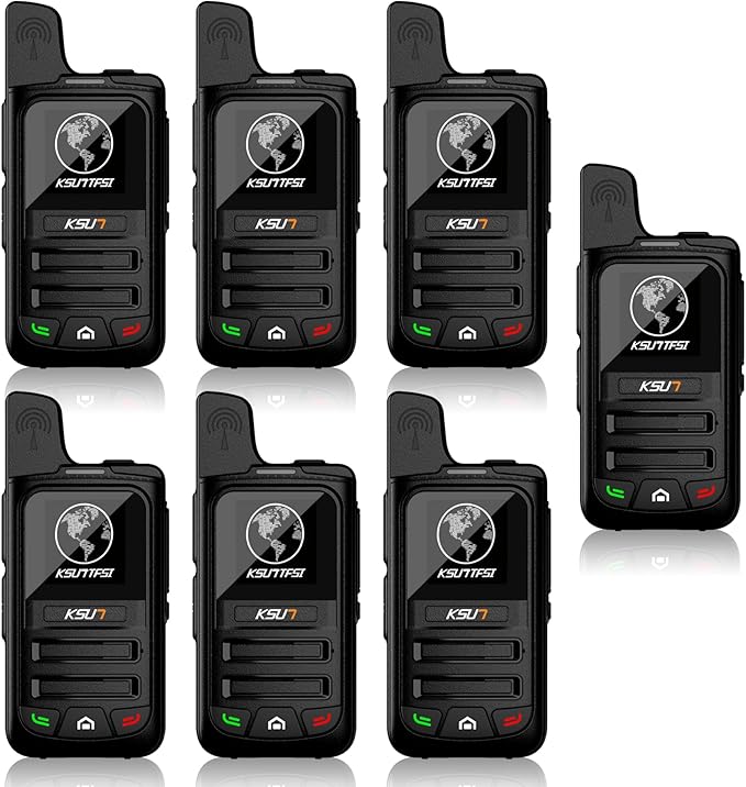 Lifetime Free Global Rapid Walkie Talkies Unlimited Range Nationwide PTT 4G LTE PoC Long Range Two Way Radios Long Distance 5000 Miles Professional for Family,Outdoor,Logistics (7 Pack with SIM)