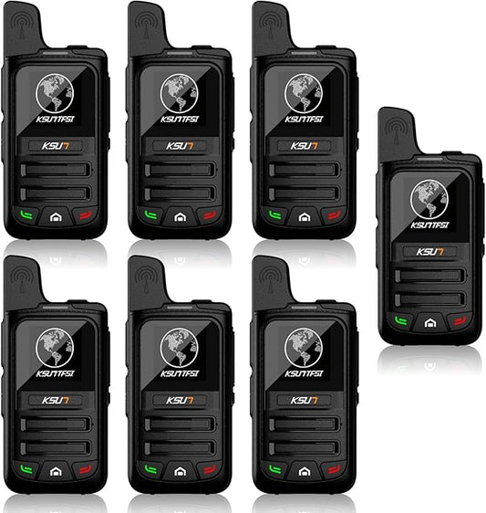 Lifetime Free Global Rapid Walkie Talkies Unlimited Range Nationwide PTT 4G LTE PoC Long Range Two Way Radios Long Distance 5000 Miles Professional for Family,Outdoor,Logistics (7 Pack with SIM)