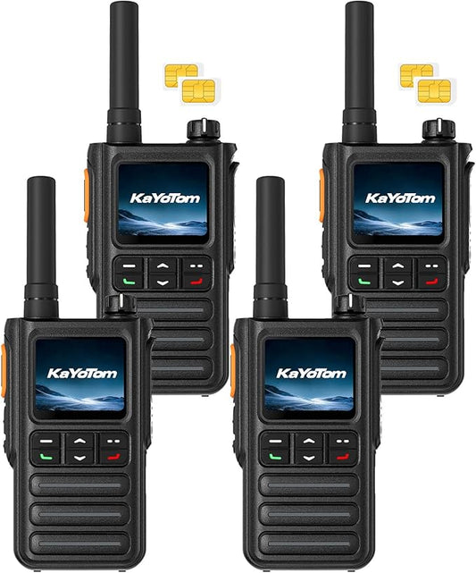 Lifetime Free Rapid GPS Unlimited Range Global Walkie Talkies – Long Range Two Way Radio, IP65 Waterproof, AI Noise Cancellation for Nationwide Outdoor, Logistics, Road Trips & Family (4-Pack)