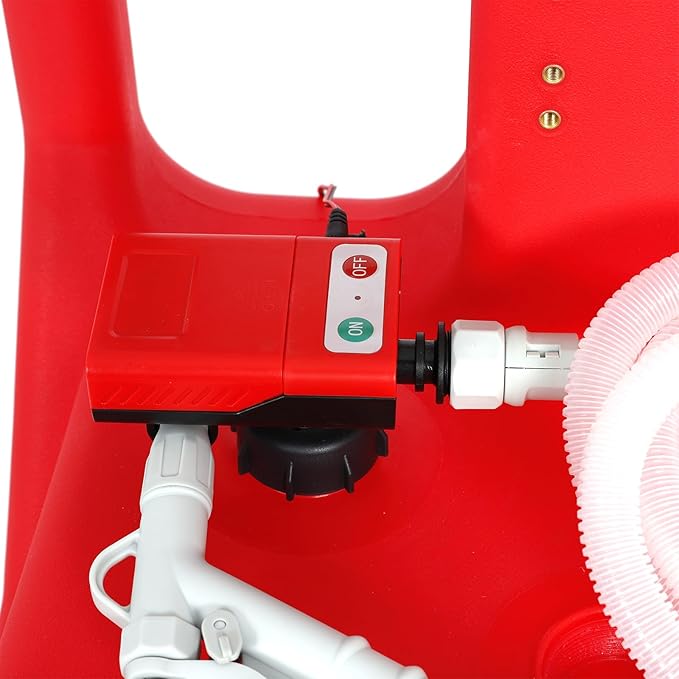32 Gallon Portable Fuel Caddy Tank with 3.2GPM Automatic Transfer Pump ，12V / 4AA Battery Powered，6.5 ft Hose Diesel Transfer Tank for Gasoline Diesel Fuel & DEF/Urea Liquid