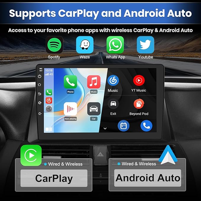 Android 13 Car Radio Stereo for Honda Accord 2008-2013, 10.1 Inch Touch Screen with SWC AM FM WiFi GPS DSP BT with Backup Camera 2GB+64GB