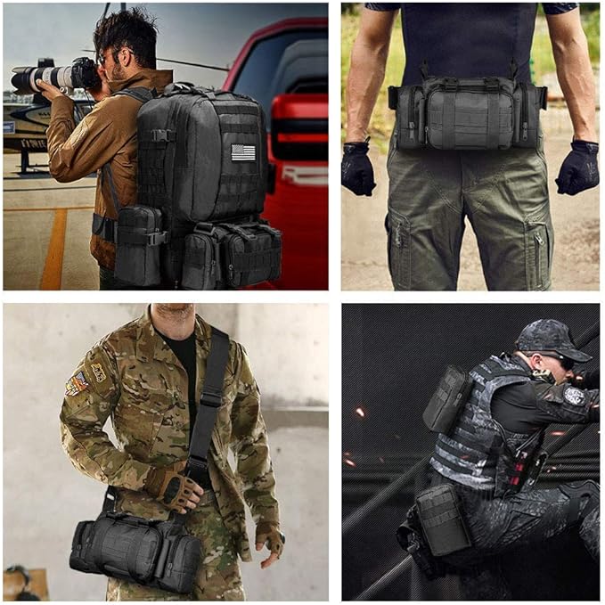CVLIFE Tactical Backpack Military Army Rucksack 60L Large Assault Pack Detachable Molle Bag…
