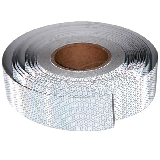 Non Fading Silver Reflective Tape 2 inch Wide, Outdoor Waterproof Safety Adhesive Stickers, High Visibility Industrial Marking Tape (168 feet)