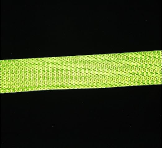 Green Reflective Tape Outdoor Waterproof 2 inch Wide, High Visibility Warning Industrial Marking Tape, Safety Stickers (68 feet,10 Rolls)