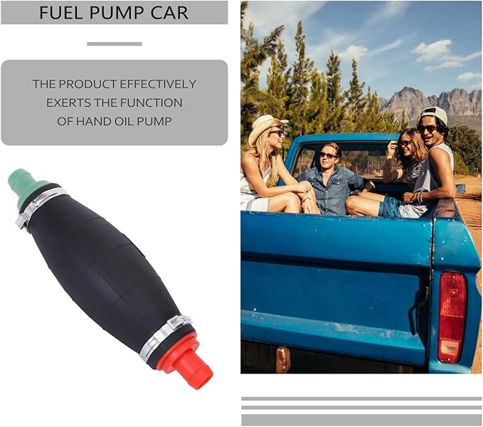 Large Hand Fuel Pump Rubber Oil Suction Pump for Car Boat Motorcycle Manual Siphon Transfer Tool Easy Use Emergency Fuel Extractor