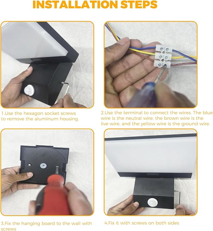 LED Motion Sensor Outdoor Wall IP65 18W, Black Folding LED Wall Lamp, 3000K Waterproof Courtyard Wall for House Porch Garage