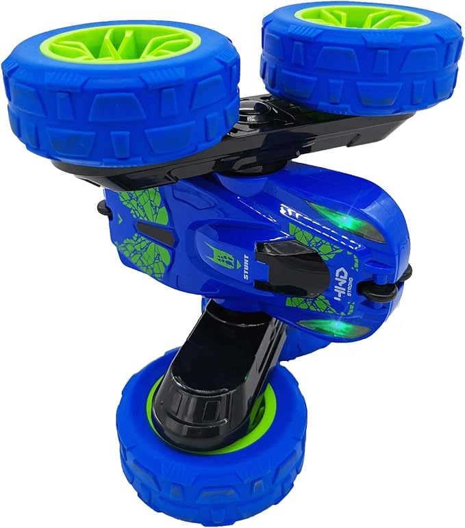 Threeking RC Stunt Car Remote Control Cars with Lights Double-Sided Driving Indoor Outdoor Toys Gifts Presents for 6 7 8 9 10 11 12 Year Old Kids Boys Girls