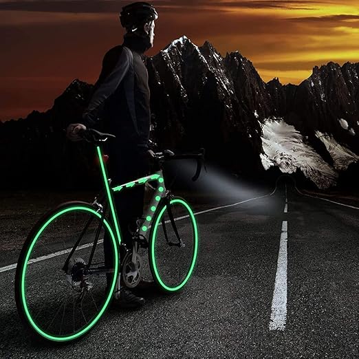 LLPT Glow in The Dark Tape 2” x 33 Ft Self Adhesive Neon Luminous Tape Rechargeable Brightness Fluorescent Sticker Tape for Sport Gears Night Part DIY Craft Color Green (GD233G)