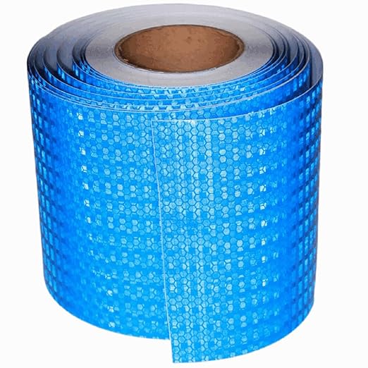 Industrial Reflective Tape Blue 6 inch Wide, Outdoor Waterproof High Visibility Safety Warning Reflector Sticker Strips (68 feet)