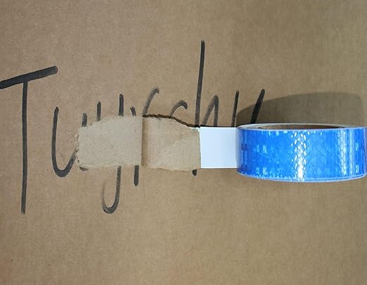 Blue Reflective Tape 1 inch Wide, Outdoor Waterproof High Visibility Warning Industrial Marking Tape, Safety Stickers (68 feet,10 Rolls)