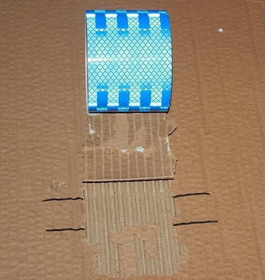 Non Fading Reflective Tape Blue 3 inch, Outdoor Waterproof High Visibility Warning Industrial Marking Tape, Safety Stickers (11 feet)