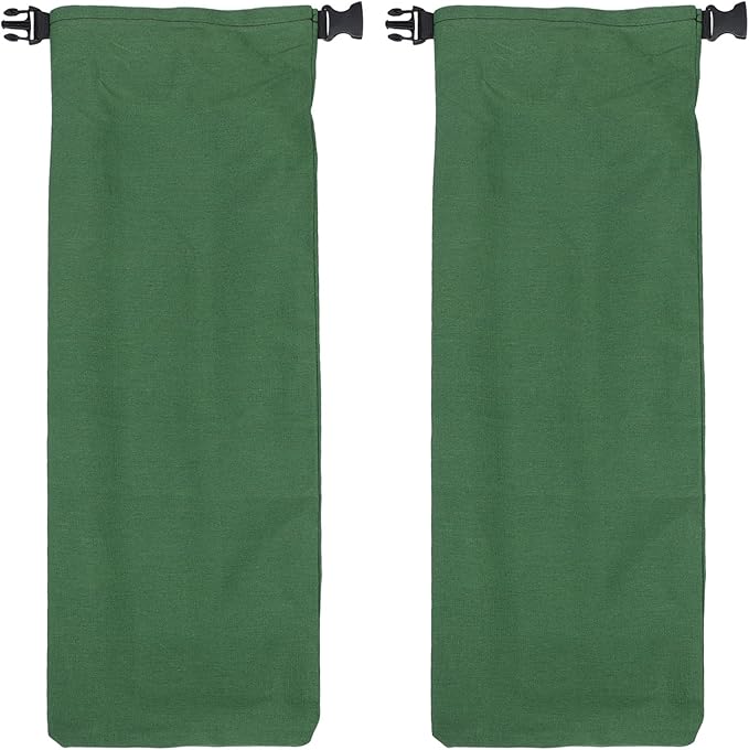DOITOOL 2pcs Sand Bags for Flooding: Sandless Sandbag Flood Protection Supply - 27.5x11inch Canvas Sandbags - Reusable Water Barrier for Basement Window Floor Flood Control
