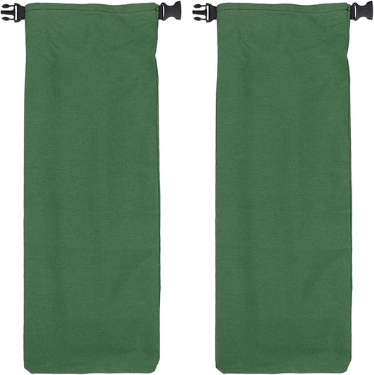 DOITOOL 2pcs Sand Bags for Flooding: Sandless Sandbag Flood Protection Supply - 27.5x11inch Canvas Sandbags - Reusable Water Barrier for Basement Window Floor Flood Control