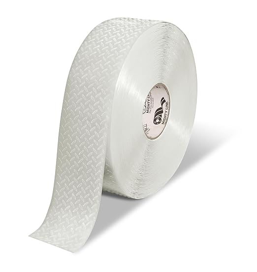 Mighty Line 3" Anti-Slip Solid Color Floor Marking Tape for Safety, Caution, Warning, Flooring, Heavy-Duty, Peel and Stick, Adhesive, Industrial Quality, 100' Roll, White
