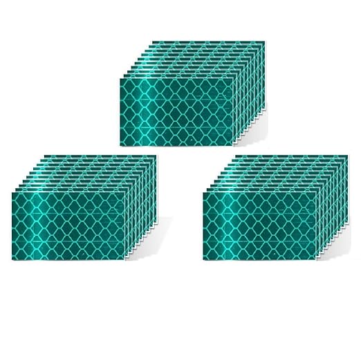 Green Reflective Stickers 1 inch X 2 inch, Outdoor Waterproof High Visibility Warning Safety Adhesive Reflector Tape (30 Pcs)