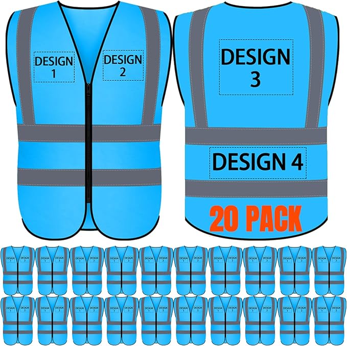 BeautyWill Custom Logo Safety Vest S,M,L,XL,2XL,3XL,4XL Personalized Safety Vest High Visibility Apparel