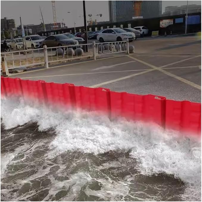 Flood Protection Barrier, 2/3/4/5/6/7/8/9/10/20/30-Pcs Height Heavy Duty Flood Protection Board Water Barrier Water Diversion Tubes for Home Rain Water Control(3-Pcs)