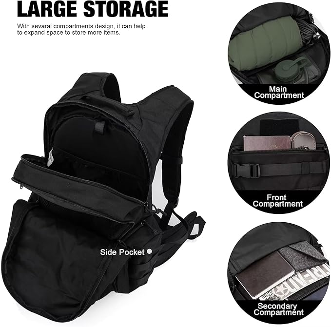 Mardingtop Tactical Molle Backpack for Men- 18L/28L EDC Hiking & Motorcycle Backpack