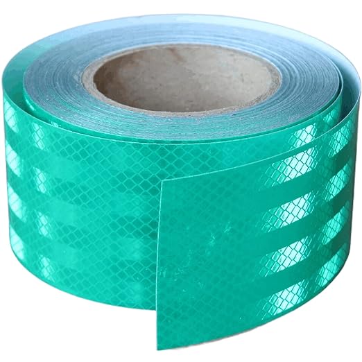 Non Fading Reflective Tape Green 3 inch Wide, Outdoor Waterproof High Visibility Safety Warning Reflector Sticker Strips (68 feet)