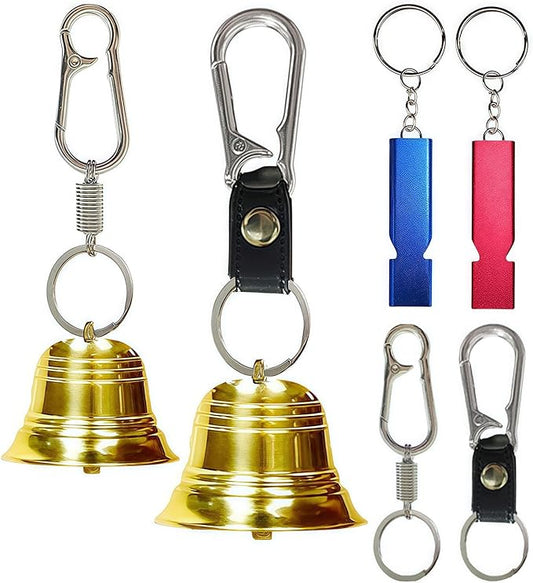 2 Inch Loud Bear Bells, Solid Brass Set, Cycling, Fishing, Mountaineering Self-Defense Gear