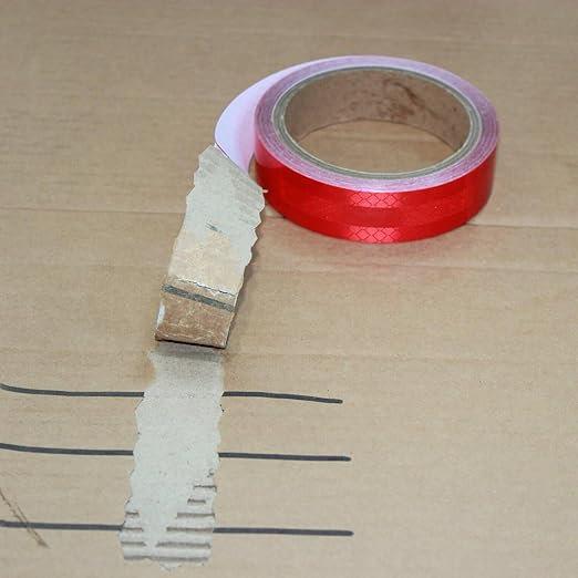 Red Reflective Tape 1 inch Wide for Bikes, Outdoor Waterproof High Visibility Safety Warning Reflector Sticker Strips (15 feet)