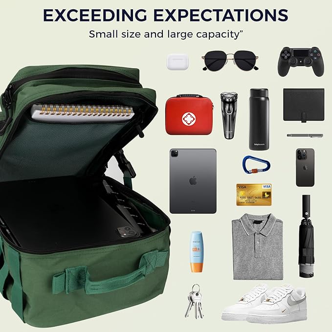 9L Mini Tactical Backpack for Men Women,Small Military Tactical Backpack for Sport,Gym,Hiking,Travel,Camping (Army Green)