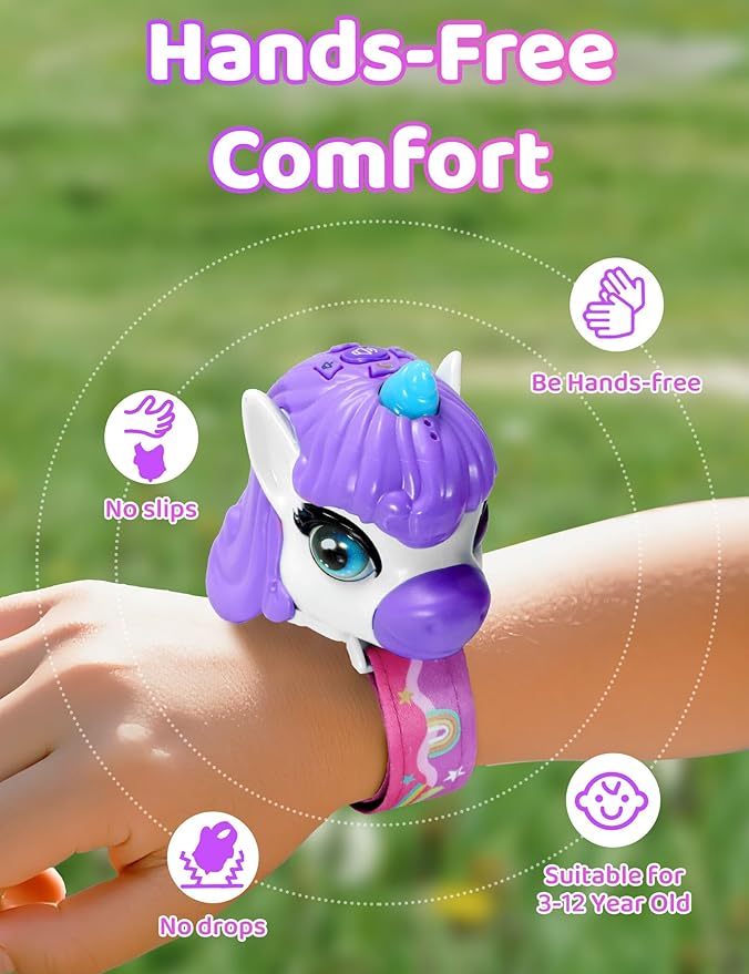 Vvinca Walkie Talkies for Kids 2 Pack -Unicorn Toys for Girls Age 3-4 5-7 8-12 Girls Birthday 3-12 Year Old Long Range Camping Outdoor Toys Stocking Stuffers