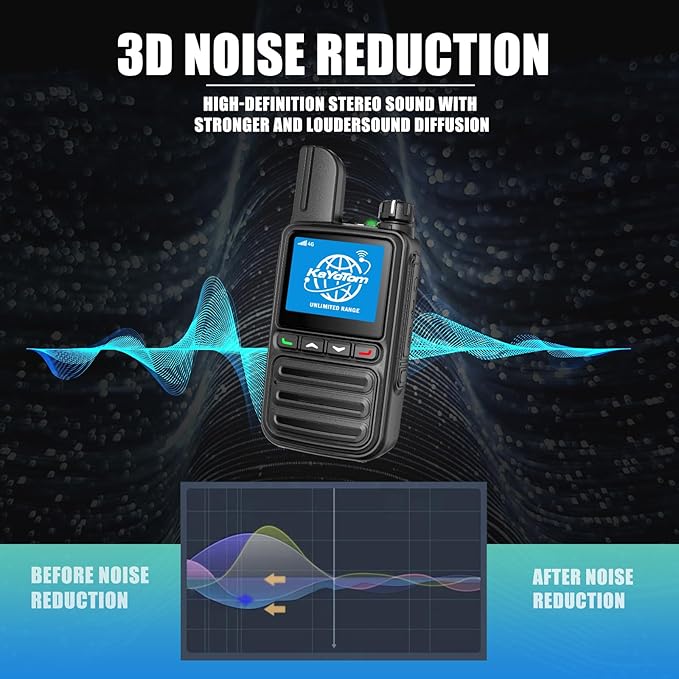 KAYOTOM Lifetime Free Global Walkie Talkies Unlimited Range PTT Push-to-Talk Over Cellular Nationwide 5000 Miles POC 4G Handheld Long Range Two Way Radio for Team (with Charge Dock, 4-Packs)