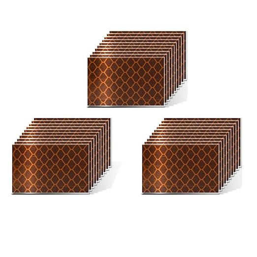 Brown Reflective Stickers 1 inch X 2 inch, Outdoor Waterproof High Visibility Warning Safety Adhesive Reflector Tape (30 Pcs)