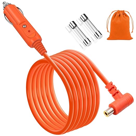 14AWG 2M/6.6FT Car Charging Cable for Jackery Portable Power Station Explorer 880 550 500 300 290 240 160 Cigarette Lighter Charger DC Adapter Cord