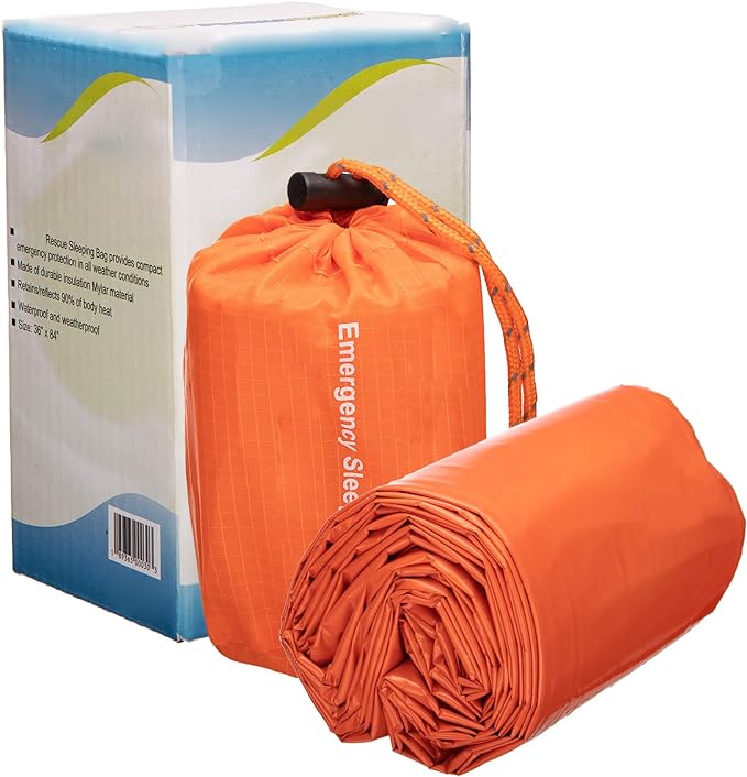 NovaMedic Emergency Sleeping Bag 5 Pack – 84"x36" Thermal Mylar Survival Bivy Sack – Waterproof, Lightweight & Compact Emergency Blanket for Camping, Hiking, Outdoor Survival & Travel