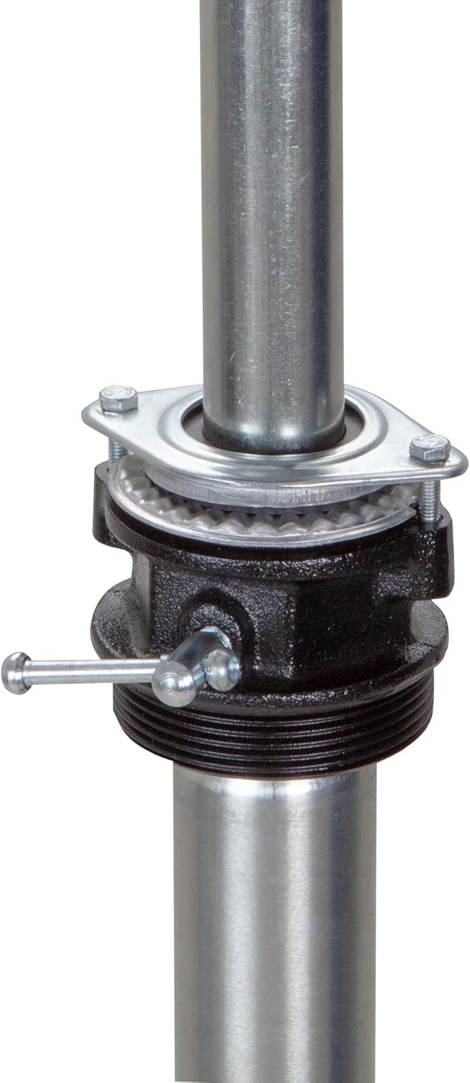 Groz 44082 Industrial Rotary Fuel Pump, with Steel Discharge Spout, Vacuum Breaker and 8' Discharge Hose