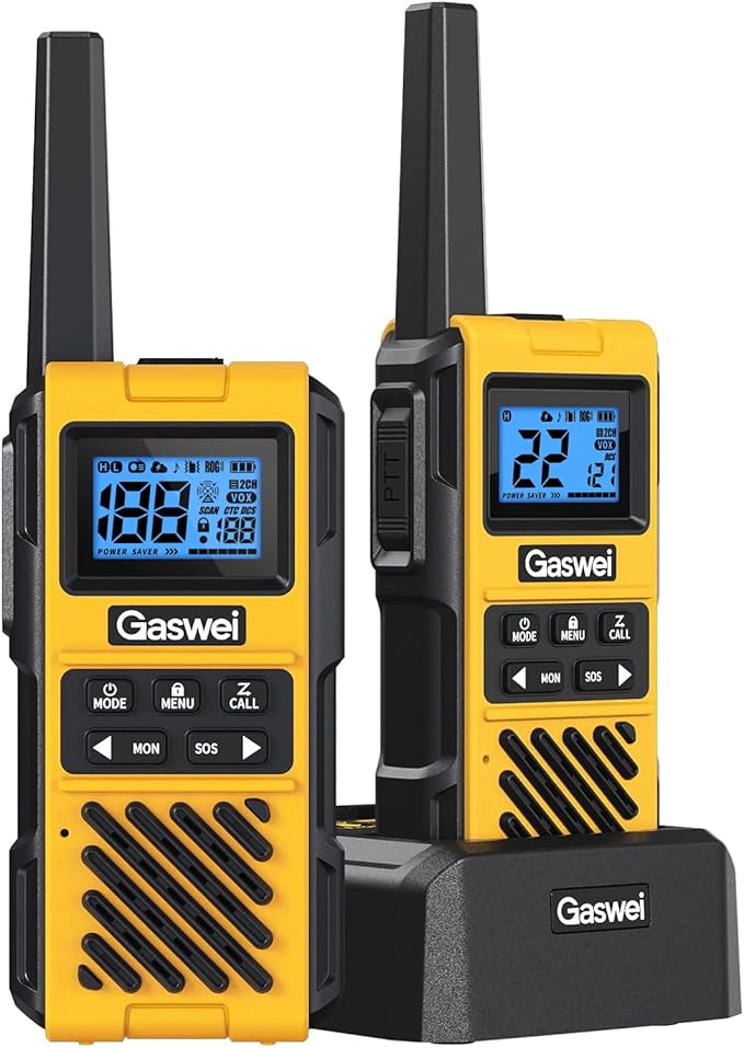 G1pro+ IP67 Waterproof Walkie Talkies Long Range for Adults, Heavy Duty Two Way Radio with FM Radio,VOX,SOS & NOAA Weather Alerts,USB-C Rechargeable