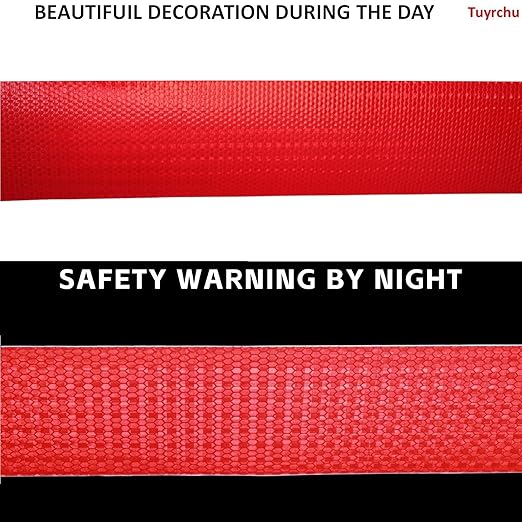 Red Reflective Tape Outdoor Waterproof 3 inch Wide for Trailer, High Visibility Safety Warning Adhesive Strips (66 feet, 3 Rolls)