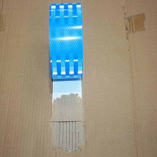 Non Fading Blue Reflective Tape 2 inch Wide, Outdoor Waterproof High Visibility Warning Industrial Marking Tape, Safety Stickers (168 feet)