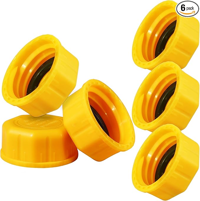 6 PCS Gas Can Cap for Universal 5 Gallon Gasoline Containers - Plastic Gas Can Caps for Improved Sealing and Transportation - Gas Can Accessories Replacement Lids