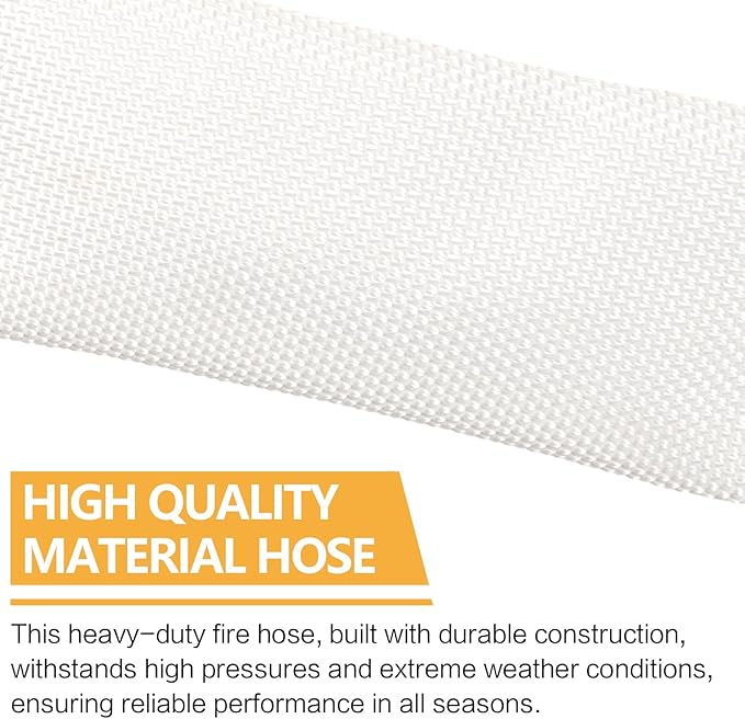 Fire Hose,1-1/2" ID X 100 FT, Single Jacket TPU, 450 PSI Burst Pressure, Industrial Fire Hose with NST/NH Brass Couplings for Indoor Use