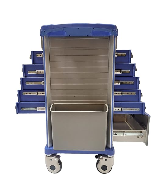 MS3C-200MB, Lite ABS Medication Bin Cart w/Accessories, Ships in 2 Days!