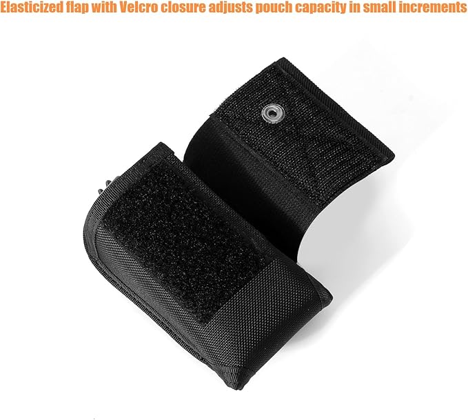 TACNEX Universal Radio Holster Tactical Two Ways Radio Holder Compact Elastic Walkie Talkies Pouch Nylon Case w/MOLLE Strap Duty Belt Clip for Police Leo Security Firefighter Rescue EMS EMT Military