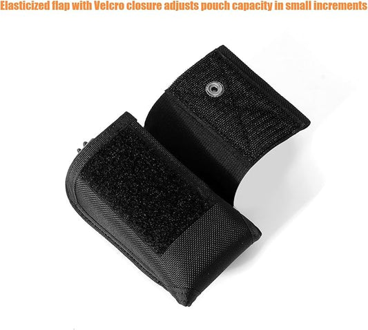 TACNEX Universal Radio Holster Tactical Two Ways Radio Holder Compact Elastic Walkie Talkies Pouch Nylon Case w/MOLLE Strap Duty Belt Clip for Police Leo Security Firefighter Rescue EMS EMT Military