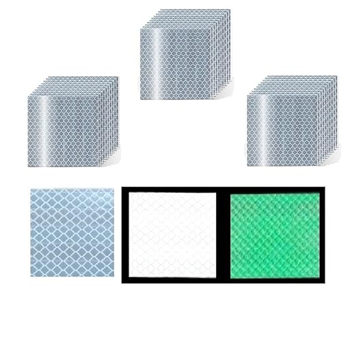 Glow in The Dark Reflective Stickers 2 inch X 2 inch for Bikes, Outdoor Waterproof High Visibility Reflector (30 Pcs)