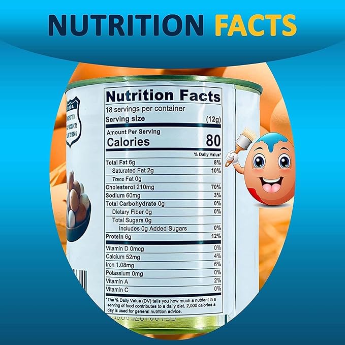Powdered Whole Eggs for Cooking & Baking | Long-Lasting Pantry Staple for Camping, Hiking & Emergency Use | Easy-Prep Dehydrated Eggs | #2.5 Can (8 oz) | Approx. 18 Servings