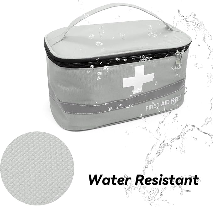 Faylapa Empty First Aid Bag for Home Outdoor Travel Car Camping Hiking, 10.2x5.5x5.5 inches Storage Bag Bag Portable Pouch
