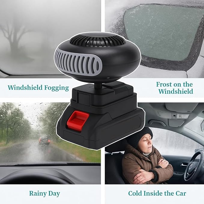 Portable Battery Operated Heater, Batteries Powered Heaters, With Anti Tilt Design, Quiet Long Heating, Battery Operated Heater For Indoors/Car/Camping, with Anti Tilt Design (10-cell battery*1)