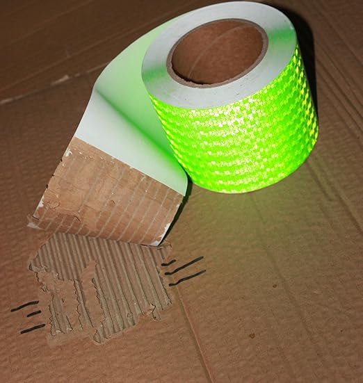 Industrial Reflective Tape Green 4 inch Wide, Outdoor Waterproof High Visibility Safety Warning Reflector Sticker Strips (68 feet)