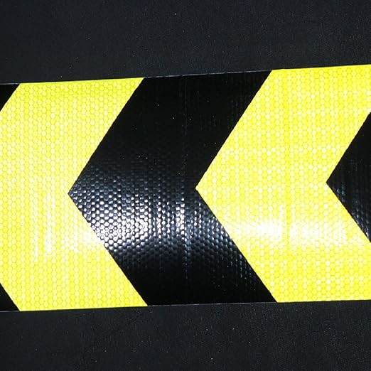 Reflective Tape 8 Inch x 68 Feet, Outdoor Waterproof Caution Reflector Strips, Hazard Conspicuity Warning Stickers