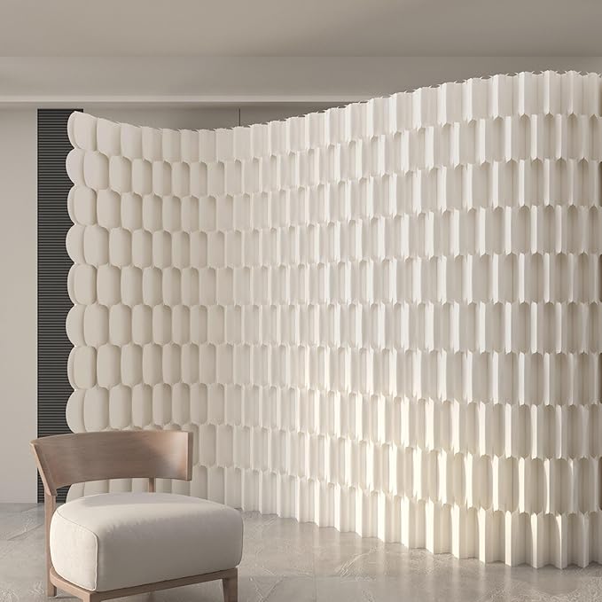 Foldable Room Divider Privacy Screens Movable Temporary Wall Space Partition, 5.25~9.19 FT Tall, 6.56~16.5 FT Width, Choice of Various Sizes and Styles
