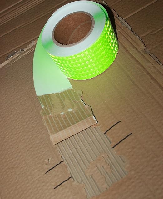 Reflective Tape Green 3 inch, Outdoor Waterproof High Visibility Warning Industrial Marking Tape, Safety Stickers (68 feet)